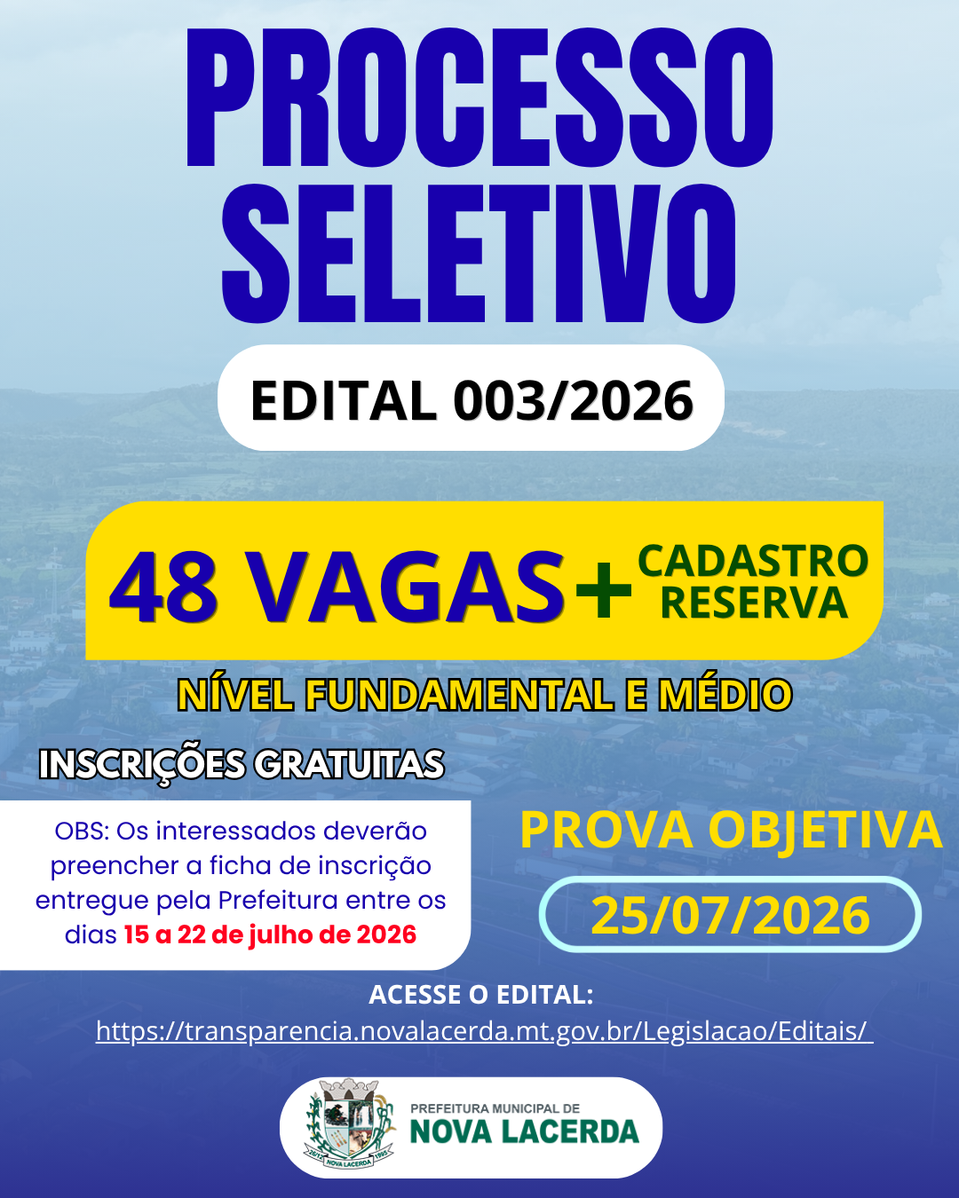  Imagem - Processo seletivo 003/2026 