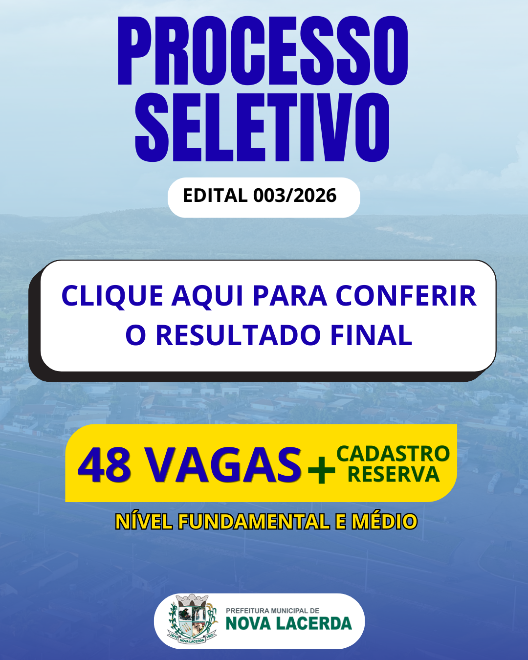  Imagem - Resultado final do processo seletivo 003/2026 