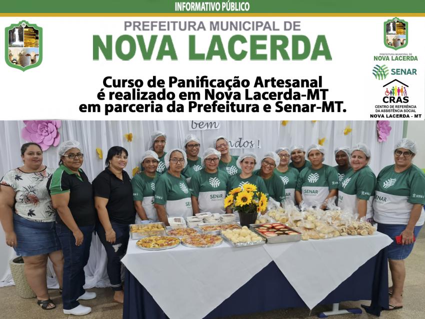 Curso de Panificação Artesanal é realizado em Nova Lacerda-MT em parceria da Prefeitura e Senar-MT